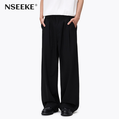 NSEEKE立体裁剪直筒西裤男通勤