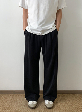 NSEEKE天丝休闲裤男夏季薄款美式宽松直筒裤冰丝休闲裤子夏天男款