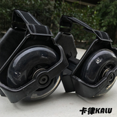 轮儿童闪光后跟滑轮便携轮滑鞋 暴走鞋 星空轮pu成人风火轮鞋 升级版