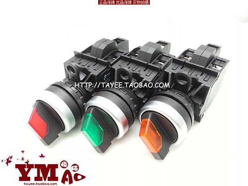 tayee上海天逸22mm两档开关带灯24v两位旋钮开关LED灯旋钮复位 - 封面