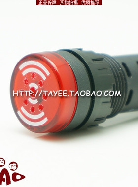 tayee带灯闪光声光蜂鸣器24v 220v上海天逸AD17-16sml 16sm报警器