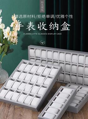 新款灰色手表柜台展示托盘手表展示架直播摆摊拍摄手表陈列道具