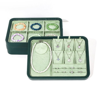 国潮风珠宝首饰看货盘人像吊坠斜片套装饰品盘戒指项链收纳盘