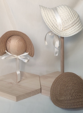 蜉蝣小居bjd娃用波奈特草帽DD3分叔4分6分小布棉花娃帽子成人儿童