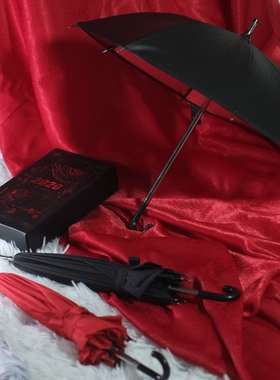 雨伞黑色红色白色黑胶红里1/3分大叔SD17.BJD.DD.DY娃衣道具迷你