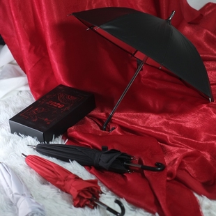 3分大叔SD17.BJD.DD.DY娃衣道具迷你 雨伞黑色红色白色黑胶红里1