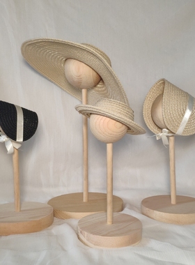 蜉蝣小居bjd娃用道具草帽DD3分叔4分6分小布棉花娃娃帽子帽胚手工