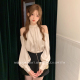 上衣女设计感小众挂脖衬衣洋气独特别致小衫 2026春秋新款 露肩衬衫