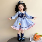 女童学院风连衣裙春季 2026新款 儿童朱迪兔子警官公主裙女孩棉布裙