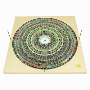 易仙强磁针8寸6周天易罗盘吴明修精准三元合综合铝合金色罗庚摆件