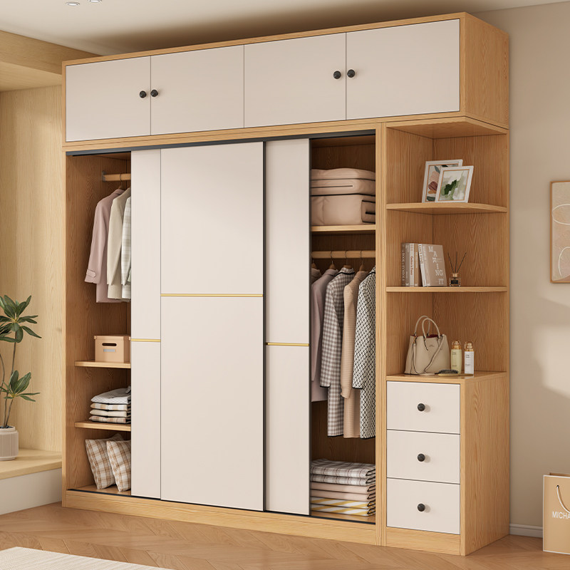 衣柜出租房用简易家用卧室经济型对开门木质收纳柜小户型耐用衣橱,住宅家具,独立衣柜,淘宝优惠券,粉丝福利购,淘宝优惠卷