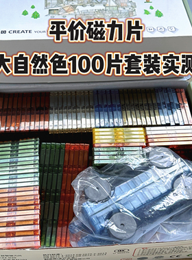 儿童磁力片彩窗积木棒大自然拼图益智启蒙男女孩生日礼物3-10玩具