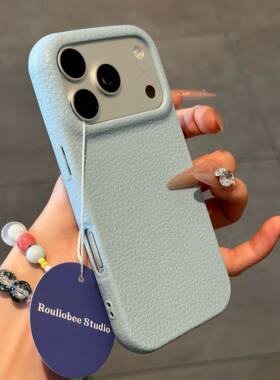 秋冬高颜值皮纹tpu软壳适用iphone17max手机壳air新款苹果16pro荔枝纹15高级感14plus纯色13新年氛围感12防摔