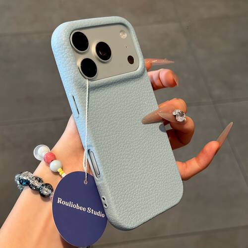 秋冬高颜值皮纹tpu软壳适用iphone17max手机壳air新款苹果16pro荔枝纹15高级感14plus纯色13新年氛围感12防摔