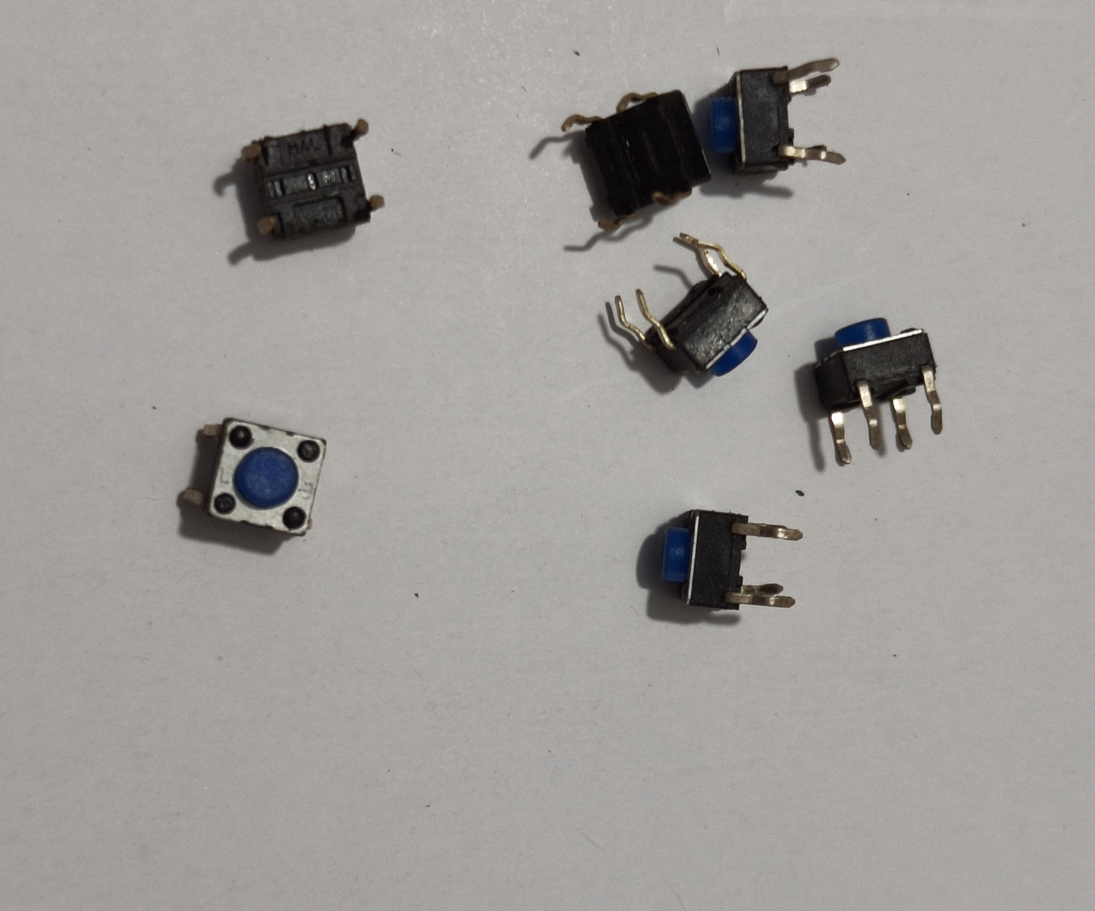 进口蓝头 轻触开关微动开关 6*6*5MM MLOGO(弯脚)