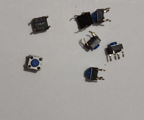 进口蓝头 轻触开关微动开关 6*6*5MM MLOGO(弯脚)