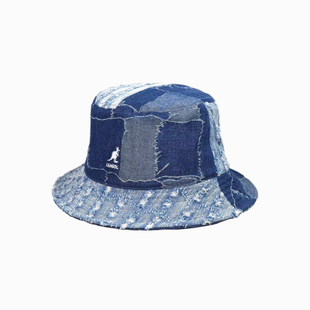 Denim Kangol Bucket单宁牛仔拼接渔夫帽情侣款 SUNSET Mashup