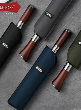 PARACHASE刀柄男士复古全自动伞1.2米加大折叠雨伞韩国森系商务伞