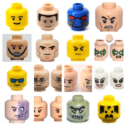 [瑕疵] LEGO 乐高配件 人仔头 脑袋 #260507