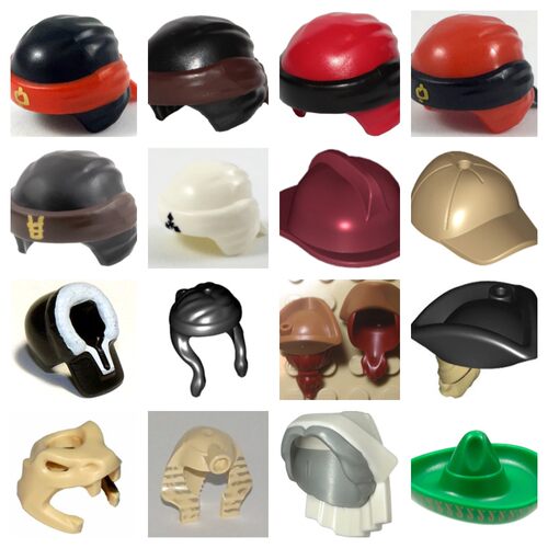 乐高lego 人仔零件 配件 头盔 帽子 260327