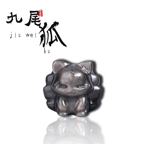 DIY天然银曜石黑曜石雕刻件