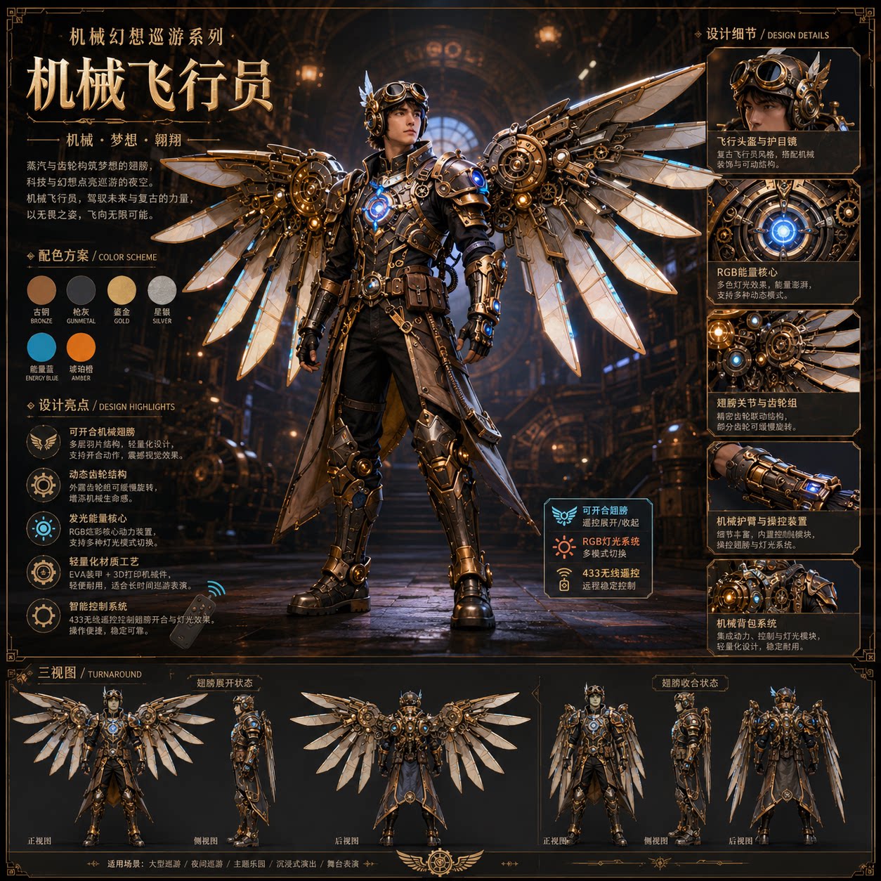 丽晨达羽奇幻机械风NPC服饰图片