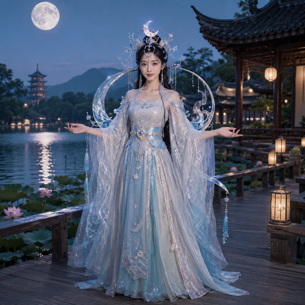 丽晨达羽月影湖仙NPC服装图片