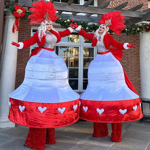 吸睛造型 商演庆典 圣诞充气铃铛高跷演出服 适配圣诞活动