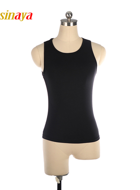 福诺4色定制儿童成人花样滑冰服训练服上衣背心T恤skating锦仿棉