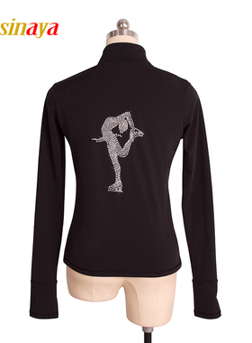 福诺3色可选定制儿童成人花样滑冰服上衣夹克冰鞋钻白色高弹柔软4