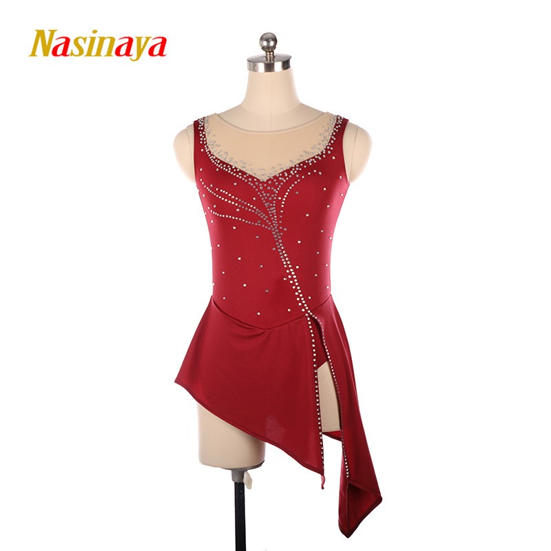 福诺花样滑冰服溜冰服考斯腾儿童成人女表演比赛考级裙子无袖酒红,运动/瑜伽/健身/球迷用品,滑冰服,淘宝优惠券,粉丝福利购,淘宝优惠卷