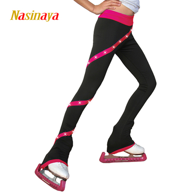 福诺21色选专业儿童成人花样滑冰裤训练服单条烫钻skating pants3