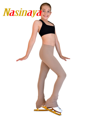 福诺21色选专业儿童成人花样滑冰裤训练服锦纶纯色不加绒光面长裤