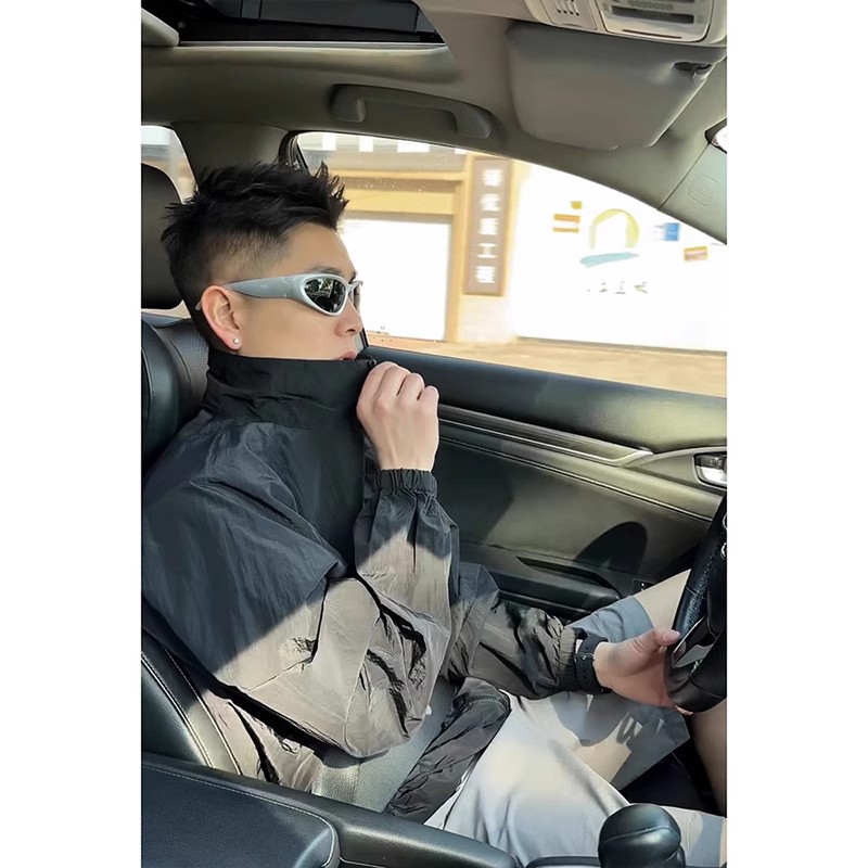 冰丝立领户外防晒衣男款轻薄透气钓鱼防晒服夏季防紫外线休闲外套