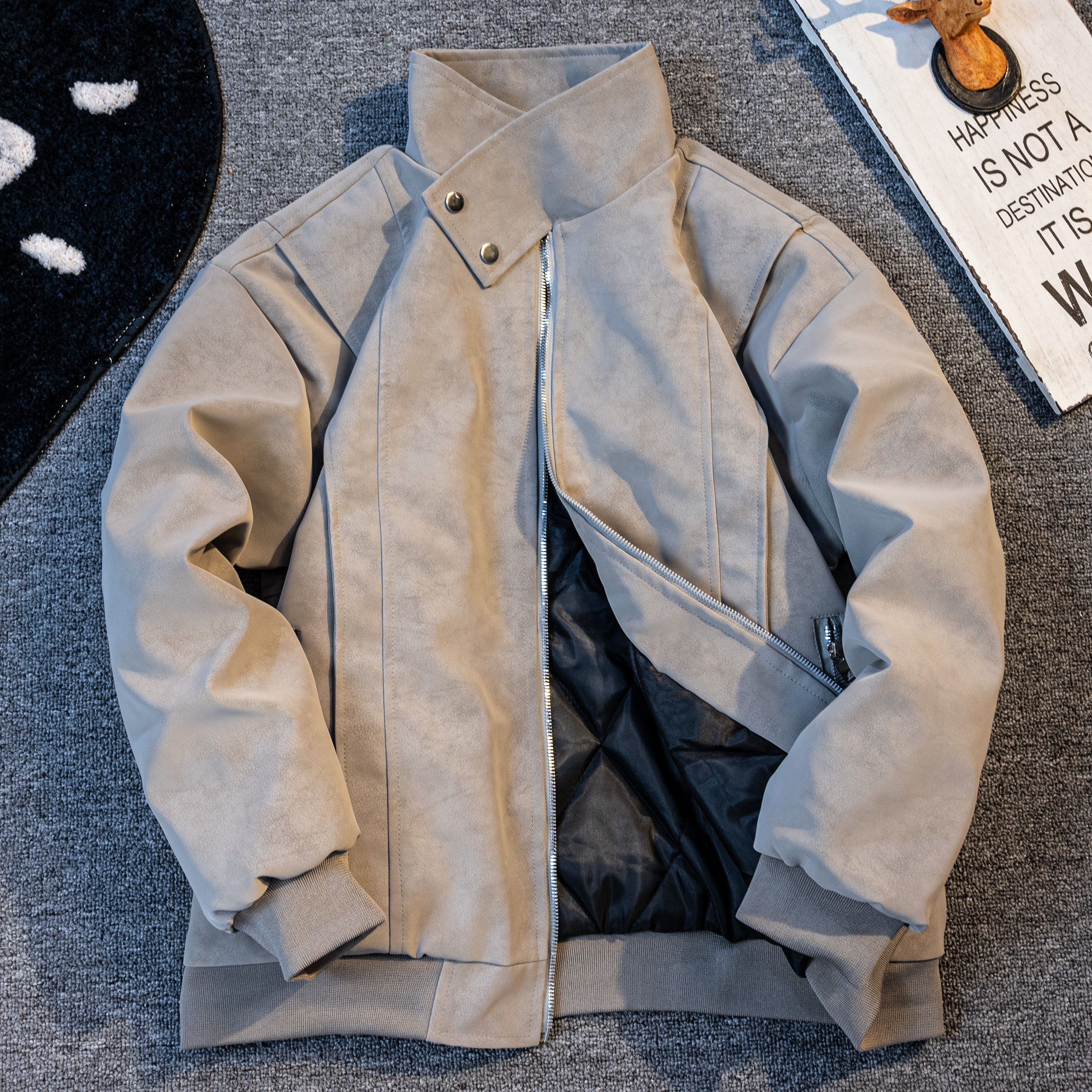 美式复古扎染飞行夹克棉衣男秋冬季夹棉加厚棉服宽松休闲皮衣外套,男装,棉衣,淘宝优惠券,粉丝福利购,淘宝优惠卷