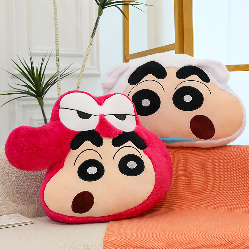 变装小白毛绒靠枕冒险系列头型鳄鱼先生沙发抱枕公仔可爱玩偶礼物