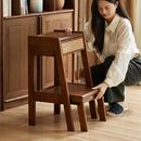 那澜多好藤编折叠实木两步梯凳家用多功能两用登高稳步梯子阶梯凳