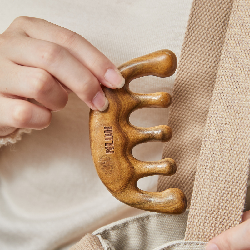 那澜多好绿檀木实木经络梳