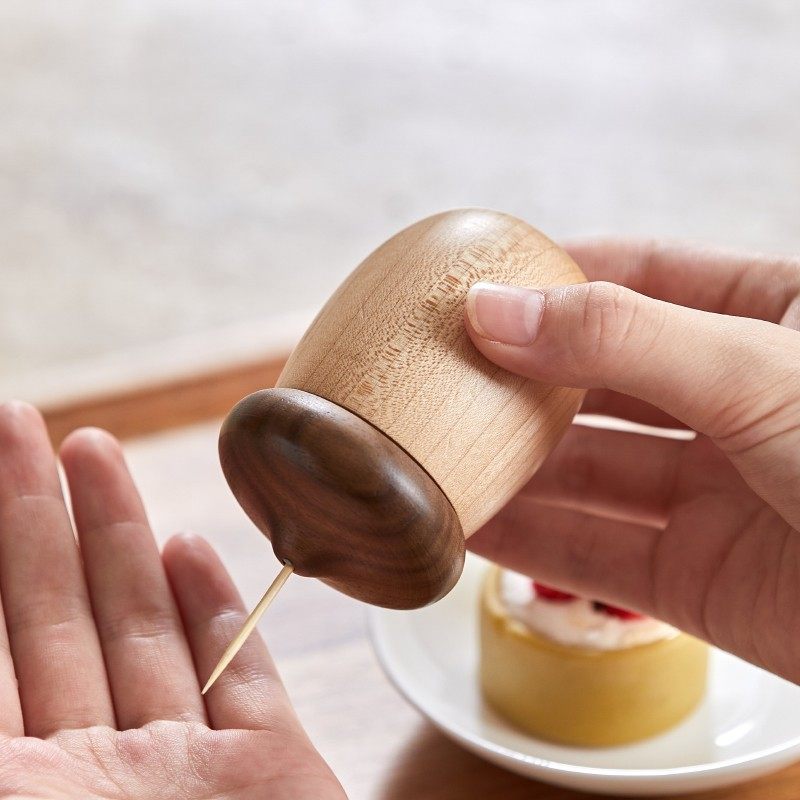 胡桃木实木牙签筒家用个性可爱橡果牙签罐牙签桶简约牙签收纳盒,收纳整理,牙签盒,淘宝优惠券,粉丝福利购,淘宝优惠卷