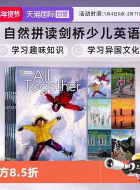 【自营】美国国家地理 All Together 美国国家地理教材 1 2 3 4 5 6级 alltogether教材 6-12岁小学英语教材 自然拼读剑桥少儿英语