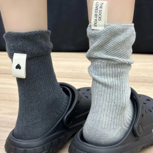 中筒袜女袜子纯棉日系堆堆袜运动