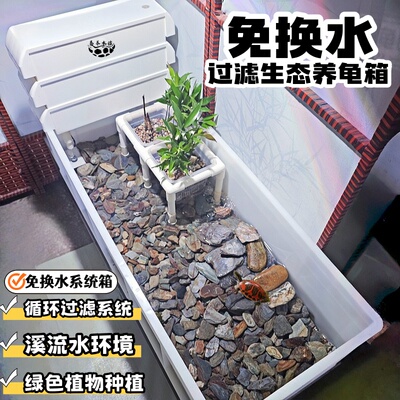 生态造景养龟箱循环过滤免换水