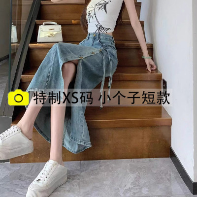 夏季薄款牛仔半身裙女小个子