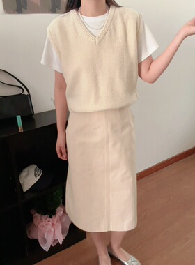 现~sale 原239韩国代购 over rich 新。。款纯色A字半身裙