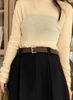 sale 原129韩国代购over rich女士新款t恤打底衫长袖半高领内搭