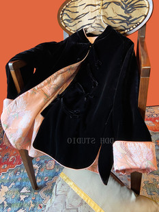 清仓捡漏 百搭外套 气质真丝丝绒棉衣定制棉服盘扣中国风冬衣新款