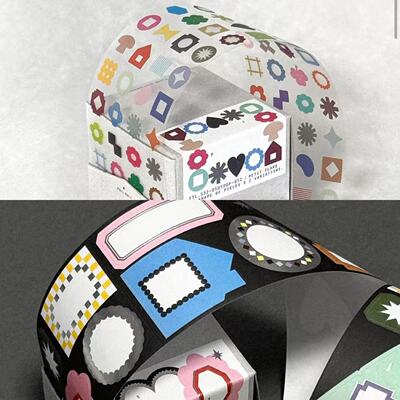 浮光分装 自留款！韩国FLAGG pet几何模切 可书写模切贴