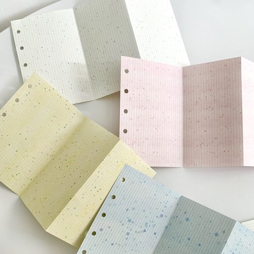 浮光分装 Lizzzi李子文创 水彩糖霜三折M5A7便签活页内页双面印刷