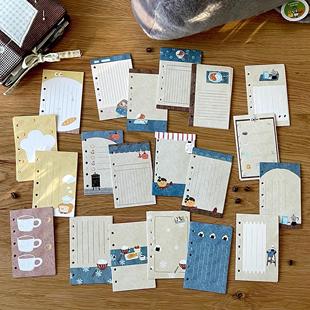 浮光分装 日系风手帐活页纸m5A7内页替芯双面印刷已打孔 MUMUSHOP