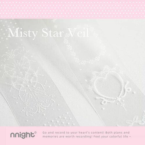 浮光分装 nnight薄雾星纱pet硫酸纸胶带 拼贴手帐装饰